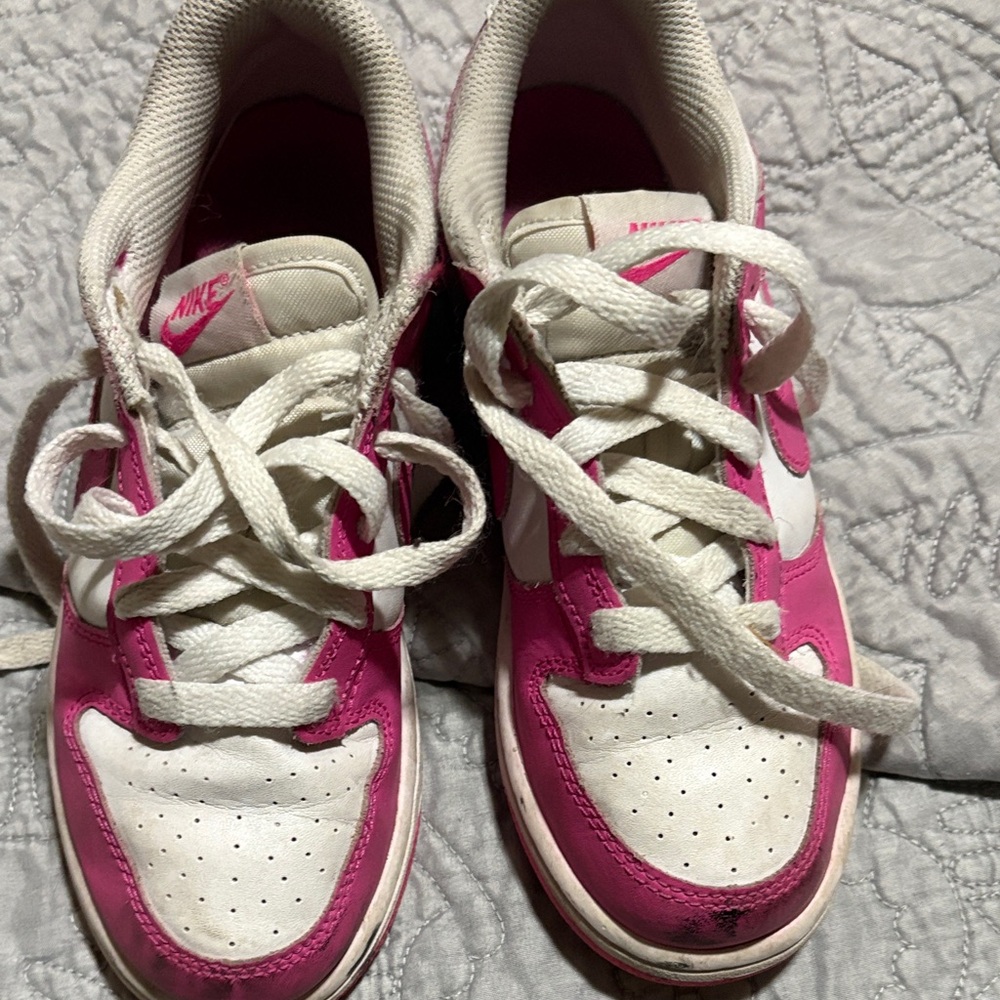 Nike Vibrant Pink and White Athletic Shoes Nike dunks